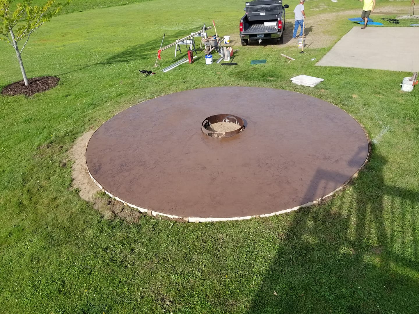 concrete fire pit