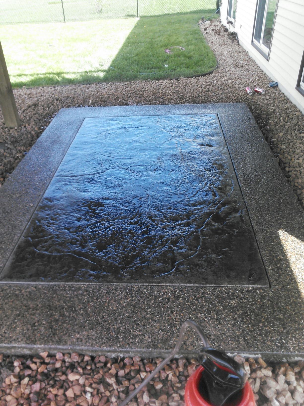 stamped concrete patio